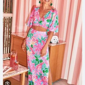Lilly Pulitzer Minka maxi skirt set, size small.